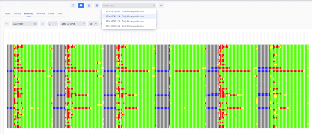 Solar workbench showing inverter problems